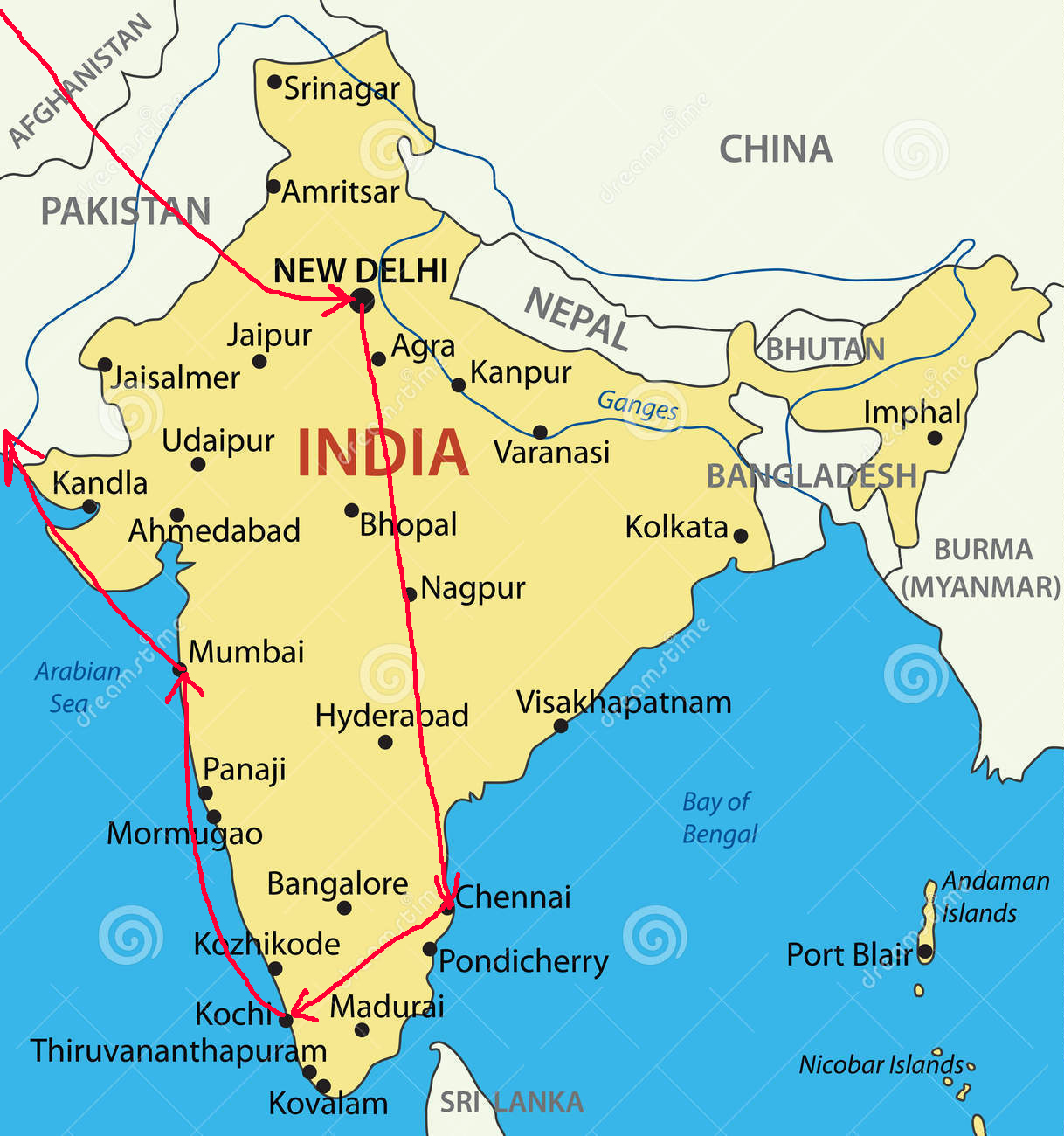 Kochi In Map Of India India, 4-City Tour – 2014 | Deborah J. Carter